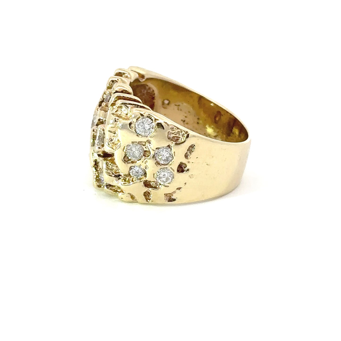 Mens Diamond Nugget Ring