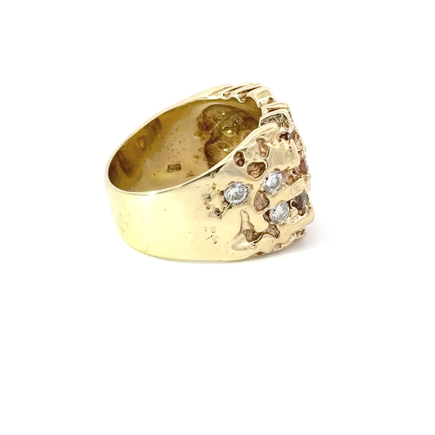 Mens Diamond Nugget Ring